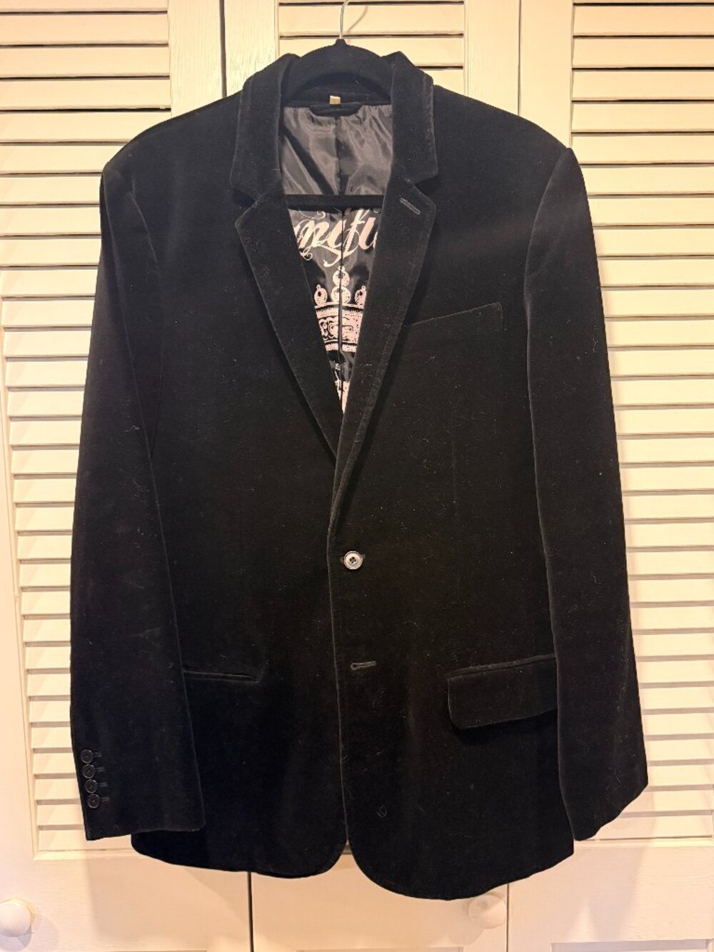 Juicy Couture Black Velvet Blazer — Size 42